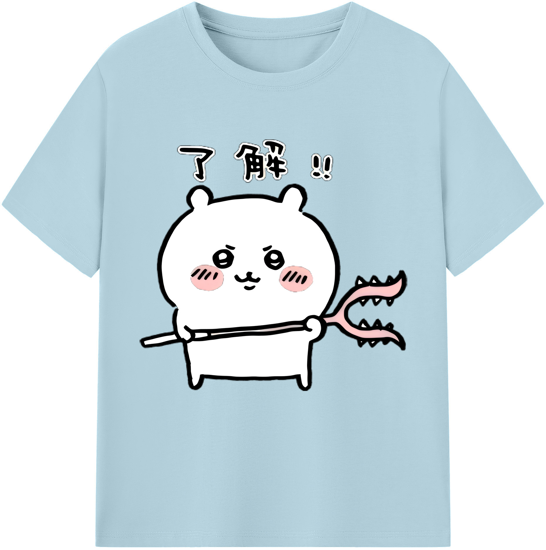 （画像用） ちいかわ ちいかわ Chii-kawa chiikawa 綿100％半袖Tシャツ（フロントプリント）
